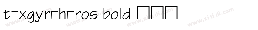 texgyreheros bold字体转换